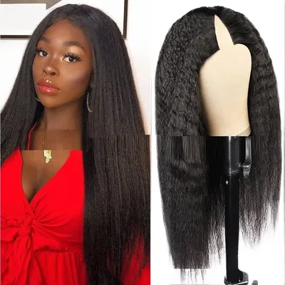 Perruque Yaki Straight Cheveux Humains Sans Dentelle · Libreville